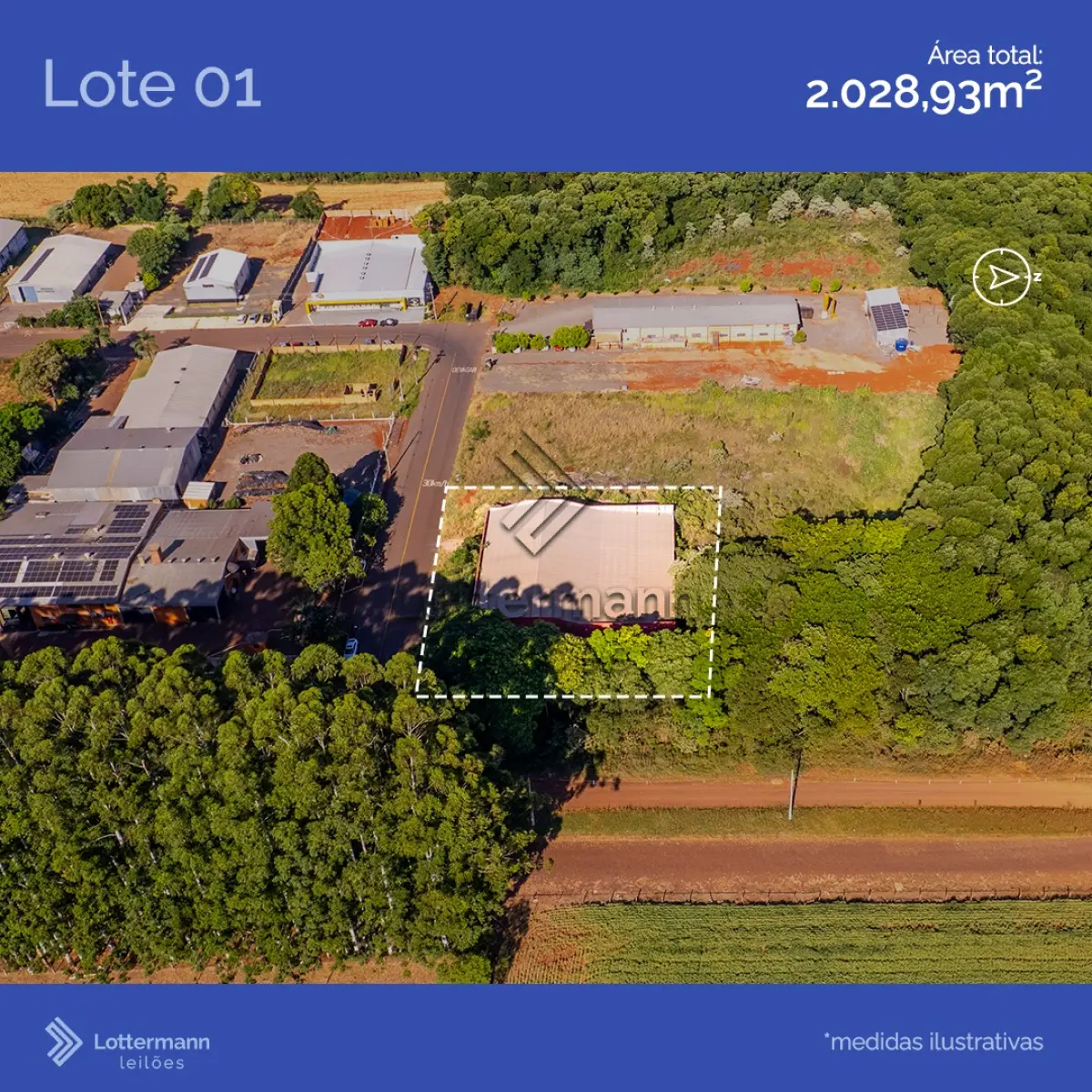 LOTE 001 - IMÓVEL URBANO MATRÍCULA 15.344 SANTO AUGUSTO/RS  "AREA INDUSTRIAL"