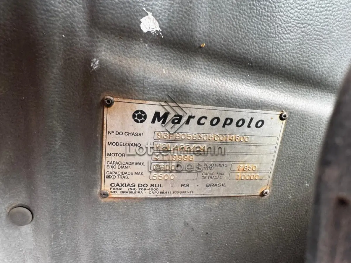 LOTE 004 - ÔNIBUS MARCOPOLO/VOLARE A8 ON